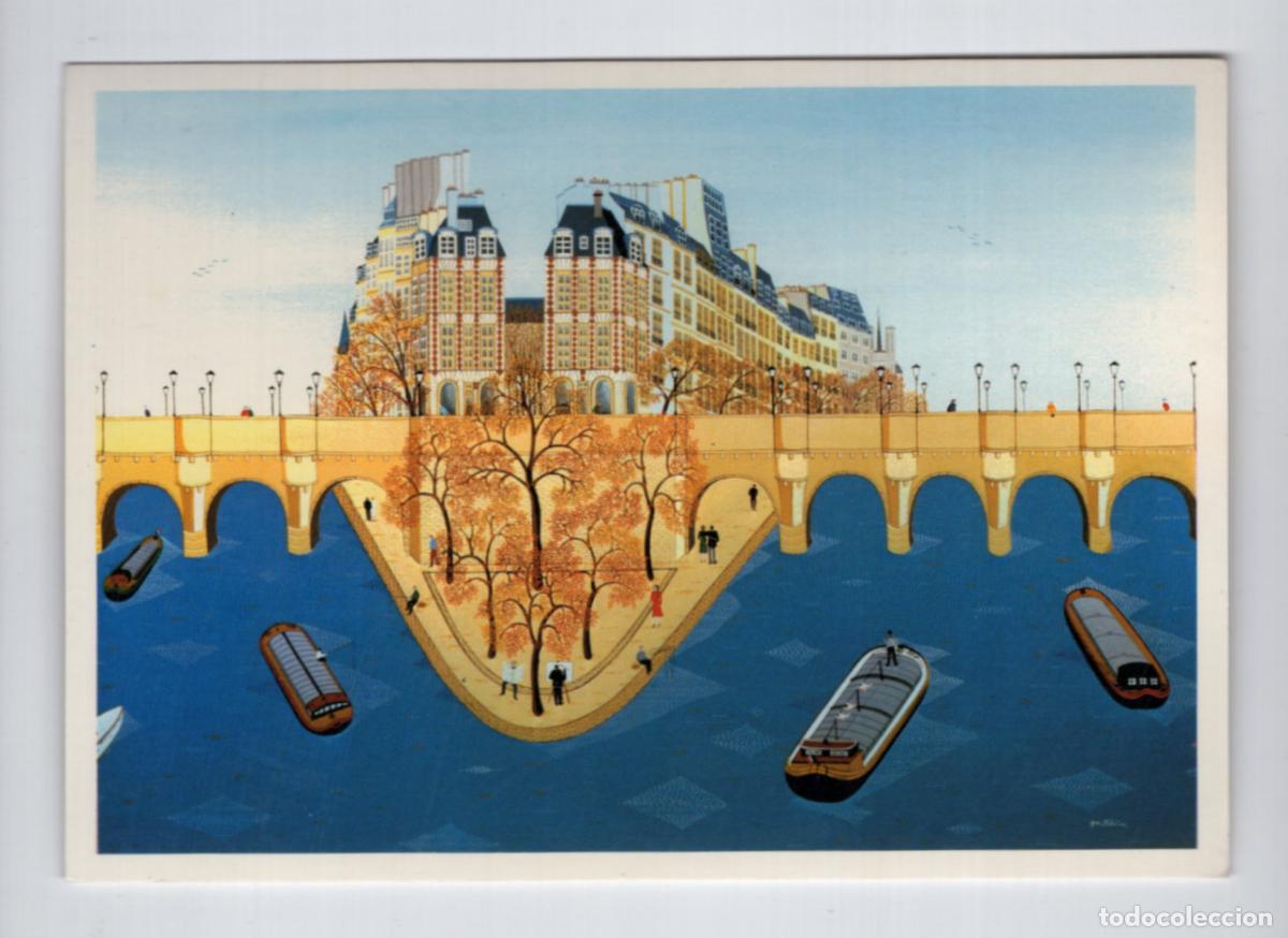 Postales: &rdquo;Le Pont Neuf&rdquo;. Anne-Marie Sabatier. Galerie Na&iuml;fs et Primitifs