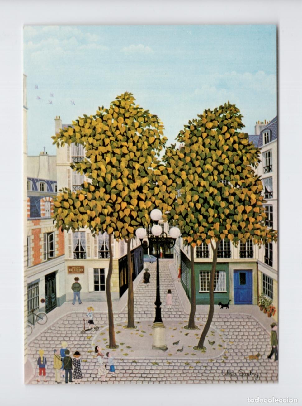 Postales: &rdquo;La Place Furstenburg&rdquo;. Cellia Saubry. Galerie Na&iuml;fs et Primitifs
