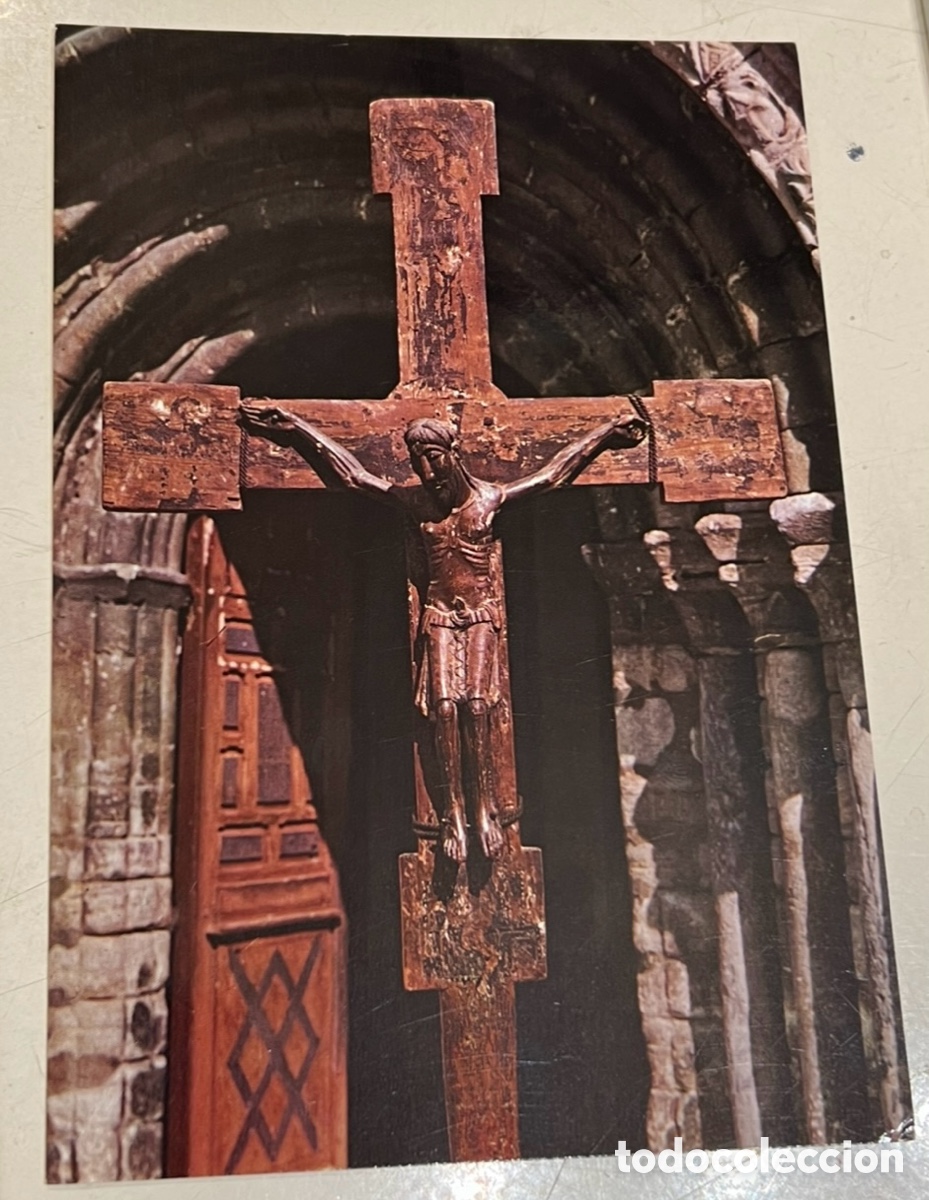 Postales: Postal. Crucifijo Salardu. Valle de Aran. L&eacute;rida. A&ntilde;os 70.