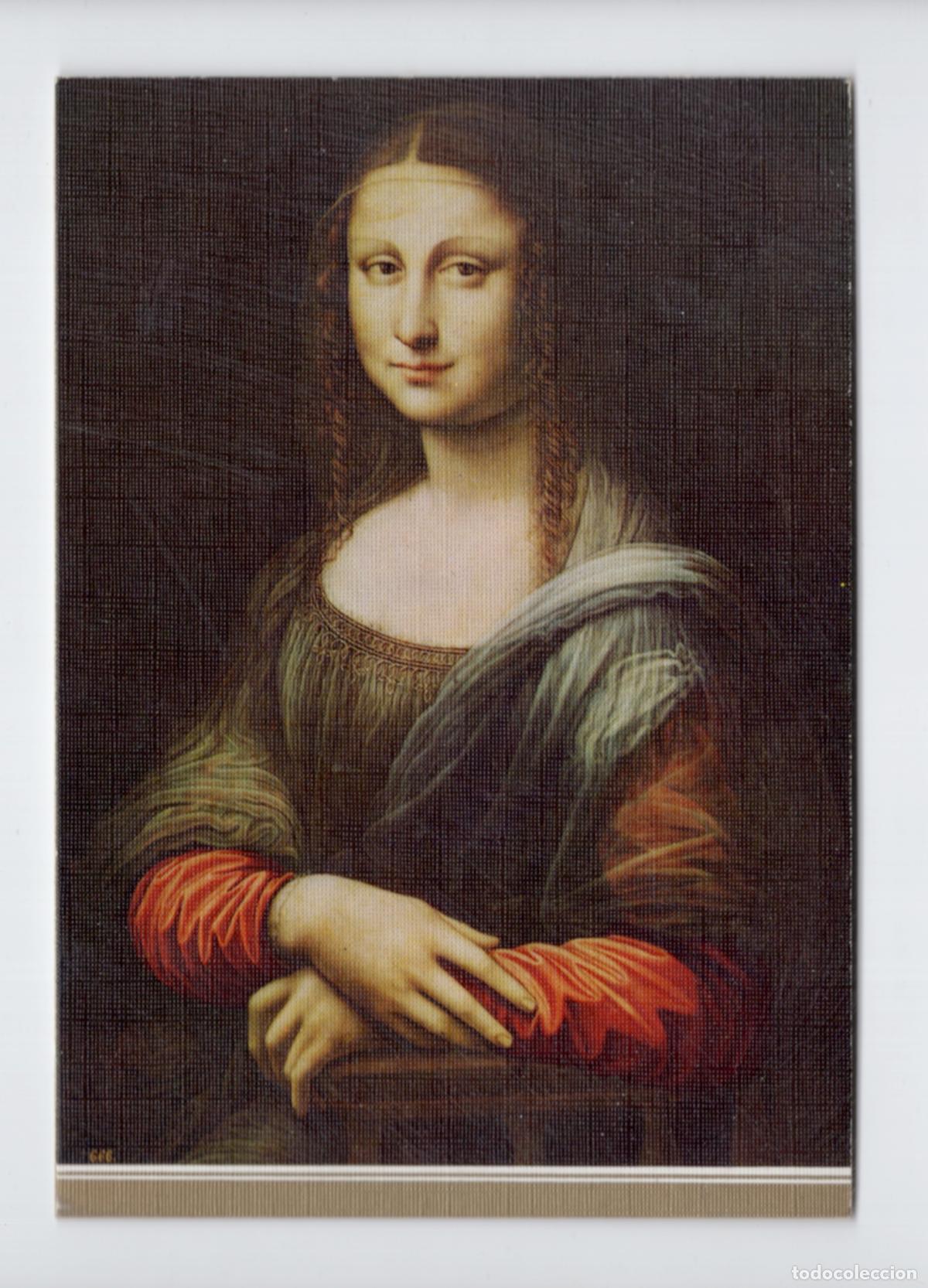 Postales: N&ordm; 59 MUSEO DEL PRADO. Interpretaci&oacute;n de La Gioconda (desconocdio) -Escudo de Oro, 1966-