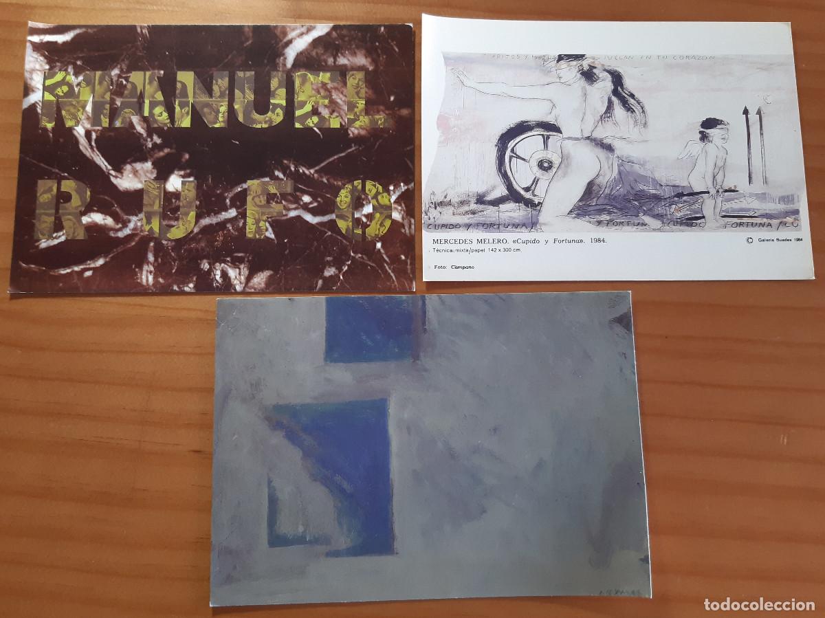 Postales: 3 TARJETAS - MANUEL RUFO, MERCEDES MELERO, JUAN LEYVA - PERFECTO ESTADO