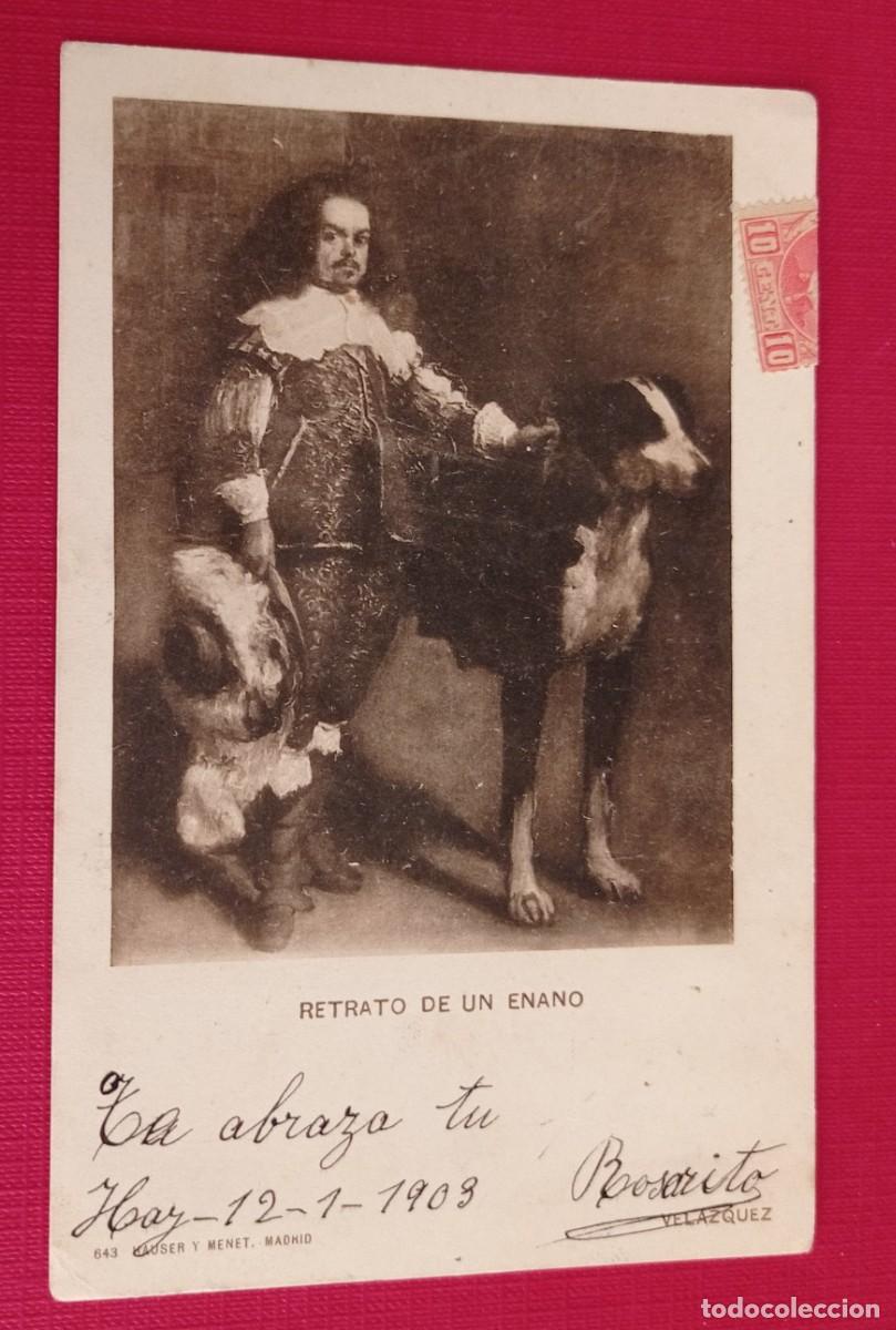 Postales: ANTIGUA TARJETA POSTAL - BUF&Oacute;N CON PERRO - HAUSER Y MENET - 1900/05- SELLO 10 C&Eacute;NTIMOS EDIFIL 243