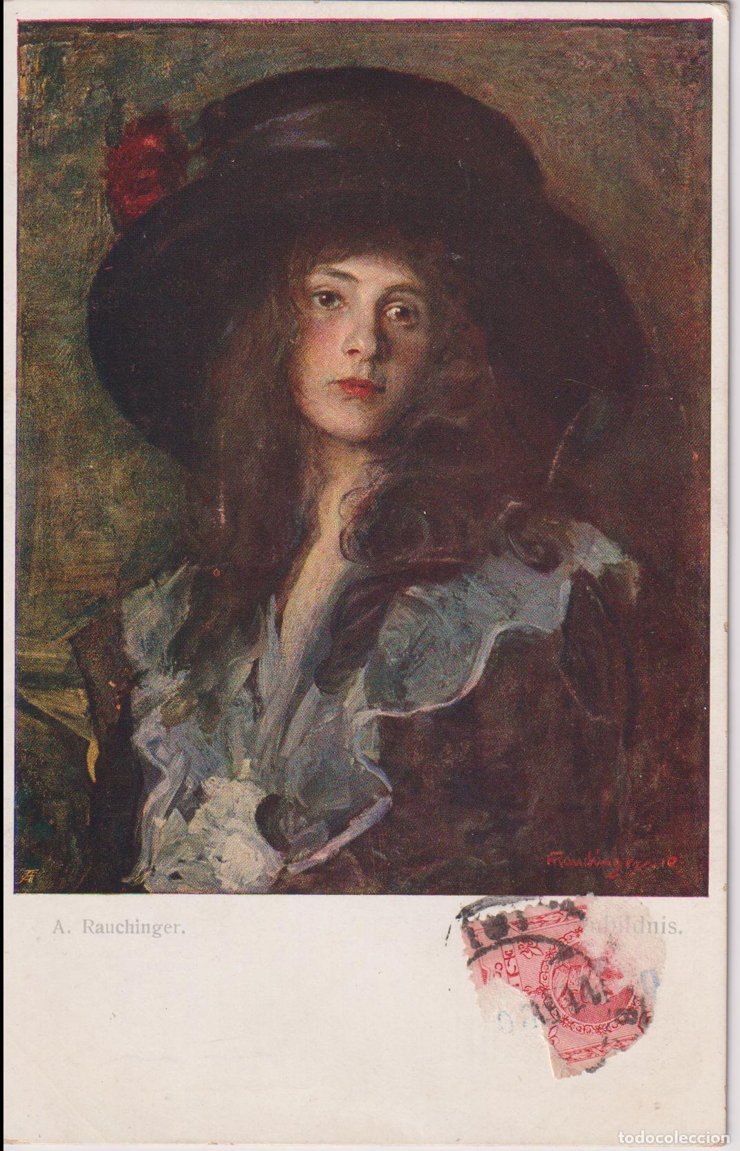 Postales: POSTAL DE LA OBRA DE A. RAUCHINGER, JOVEN CON SOMBRERO GRANDE - CIRCULADA