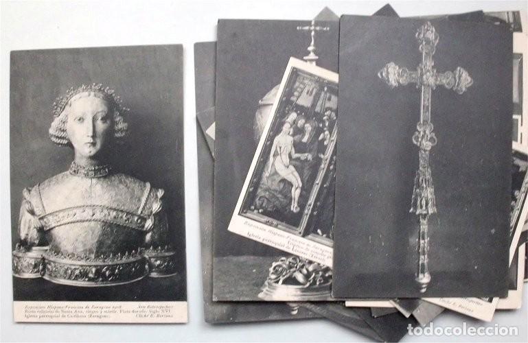 Postales: Colecci&oacute;n de 15 postales de la Exposici&oacute;n Hispano-Francesa de Zaragoza 1908. Hauser y Menet