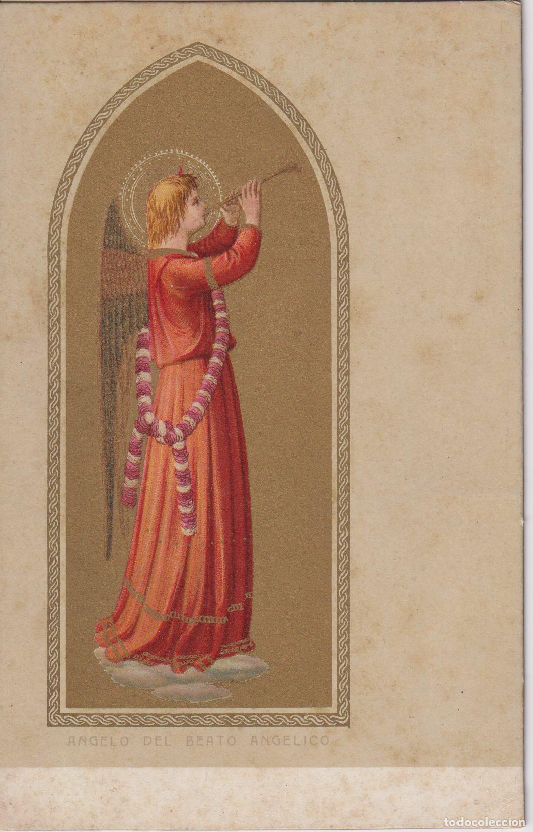Postales: POSTAL DE LA OBRA DE FRAY ANGELICO, ANGEL TOCANDO UNA TROMPETA (1433) - E-SBORGI - S/C