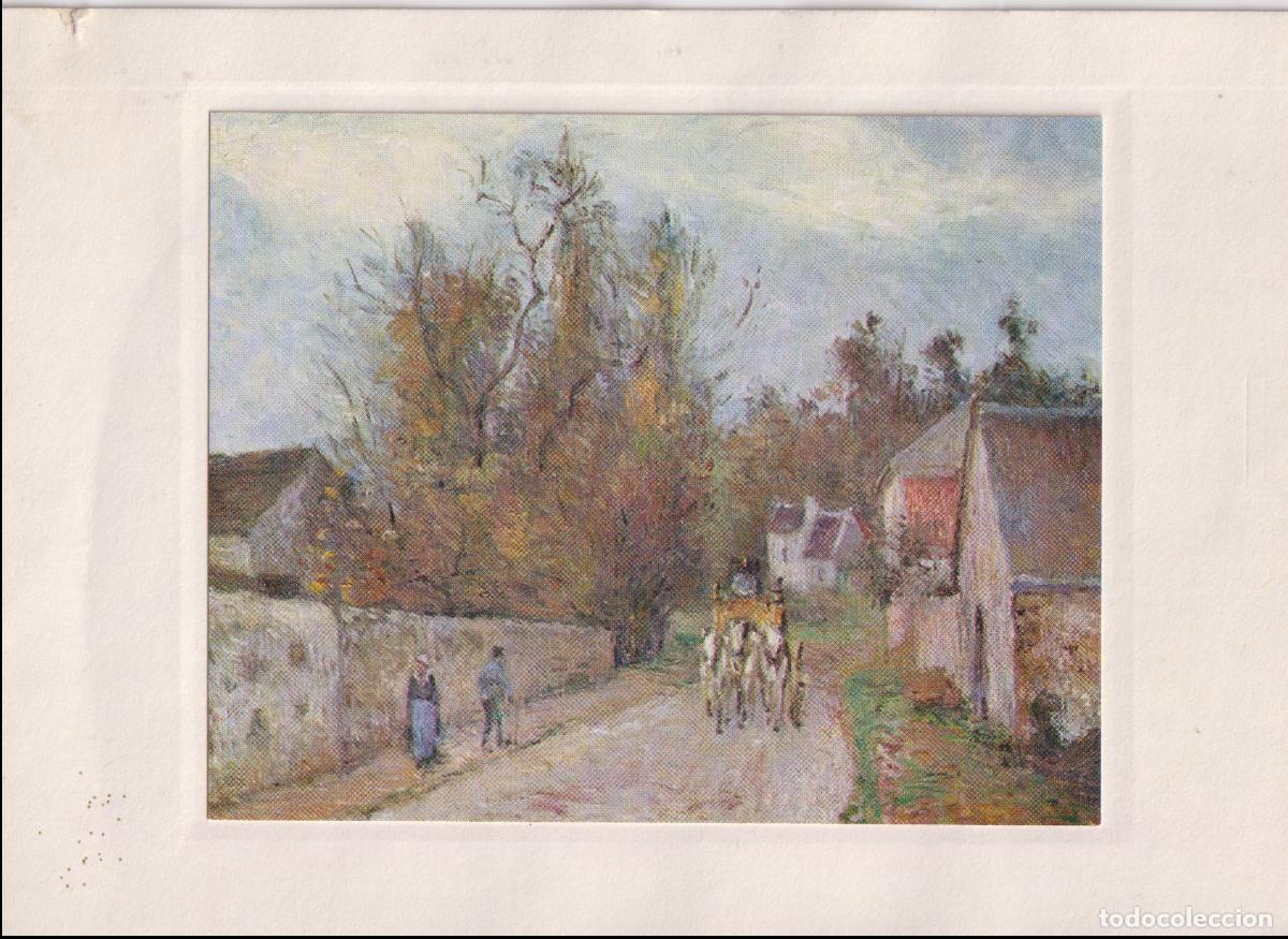 Postales: POSTAL D&Iacute;PTICO DE LA OBRA DE CAMILE PISSARRO, LA ROUTE D'ENNERY (1877) - EDITIONS BRAUN 24 - ESCRITA