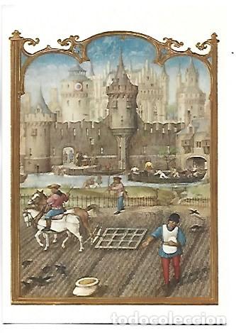 Postales: LA SEMINA - THE SOWING.- (BREVIARIO GRIMANI).- BIBLIOTECA MARCIANA.- VENEZIA