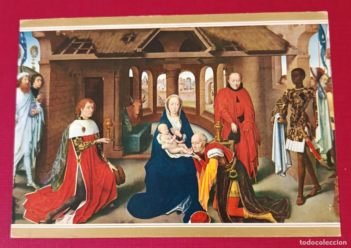 Postales: POSTAL ADORACI&Oacute;N DE LOS MAGOS - MEMLING - MUSEO DEL PRADO - MADRID - ESCUDO DE ORO