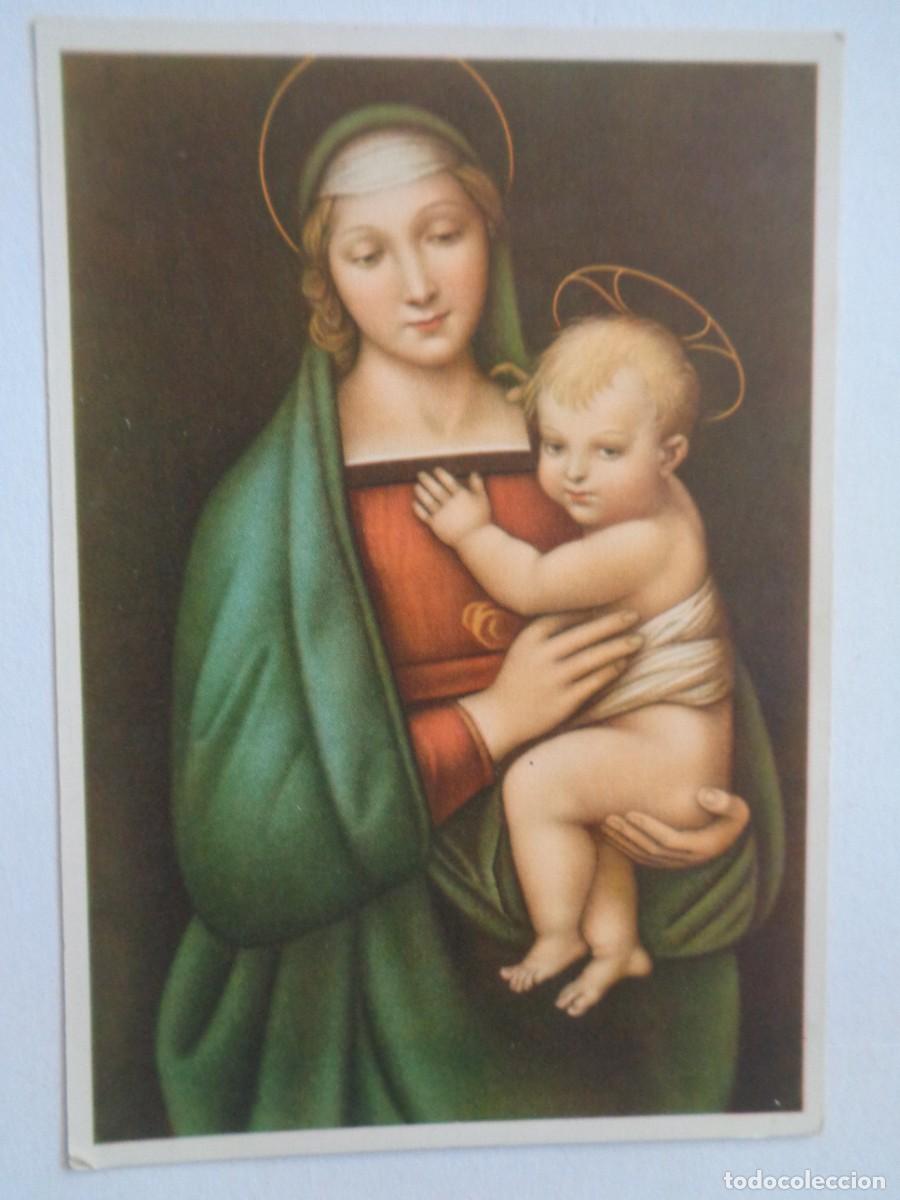 Postcards: POSTAL CON PINTURA DE RAFAEL : LA MADONNA DEL GRANDUC . GALERIA PITTI, FLORENCIA . A&Ntilde;OS 40