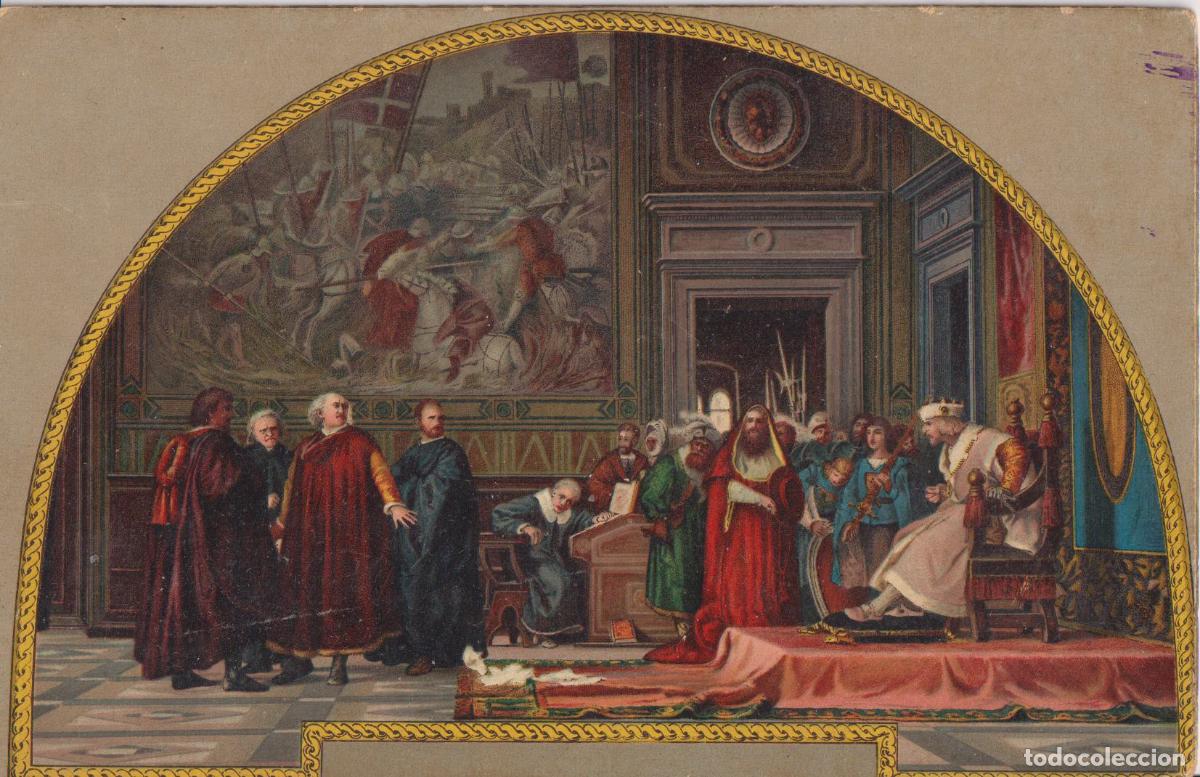Postales: POSTAL DE LA OBRA DE NICCOLO BARABINO, PIERO CAPPONI DESAFIANDO AL REY CARLOS VIII DE FRANCIA. - S/C