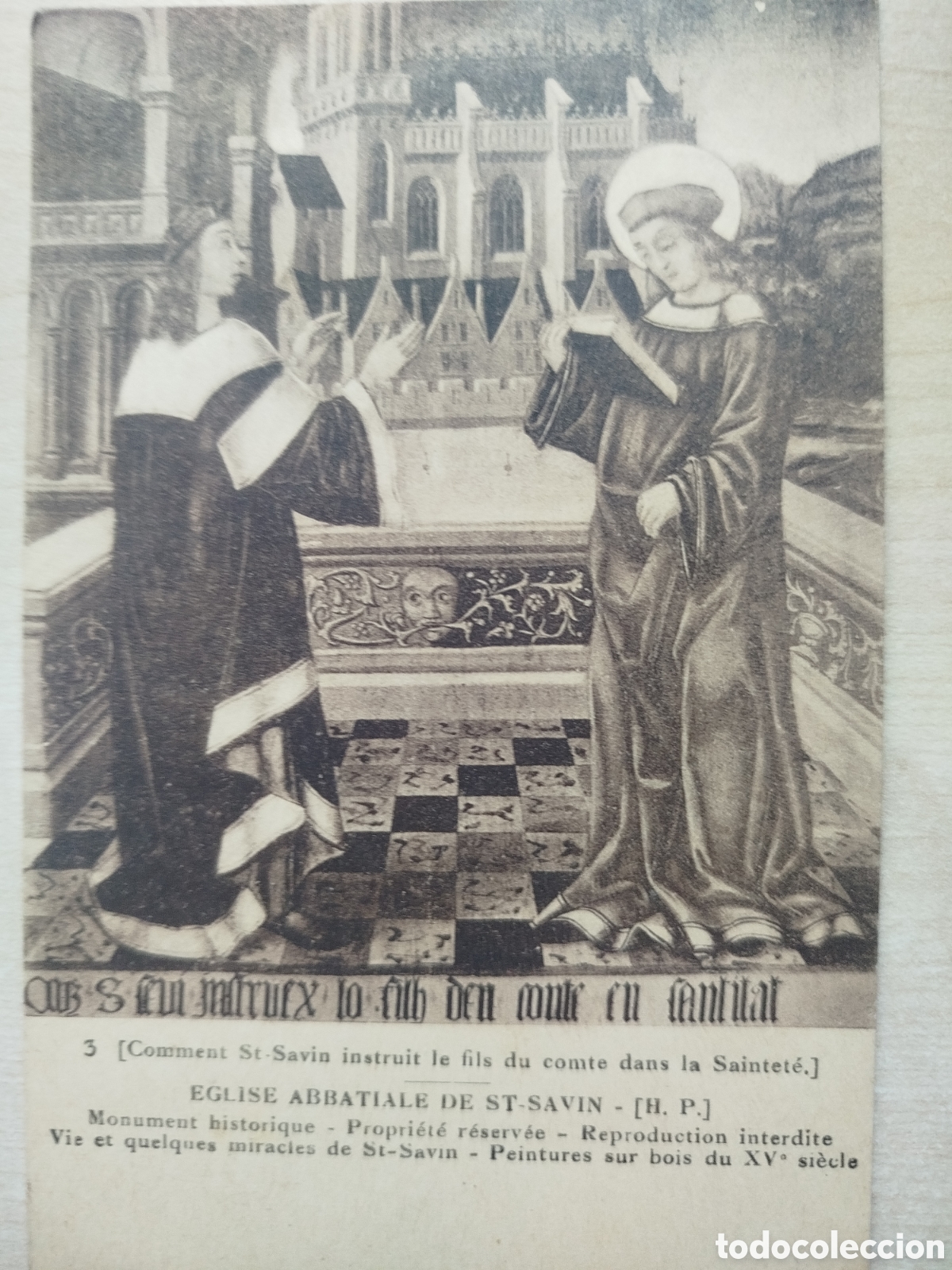 Postales: Postal &Eacute;glise abbatiale St. Savin, retablo s. XV, n&uacute;m. 3
