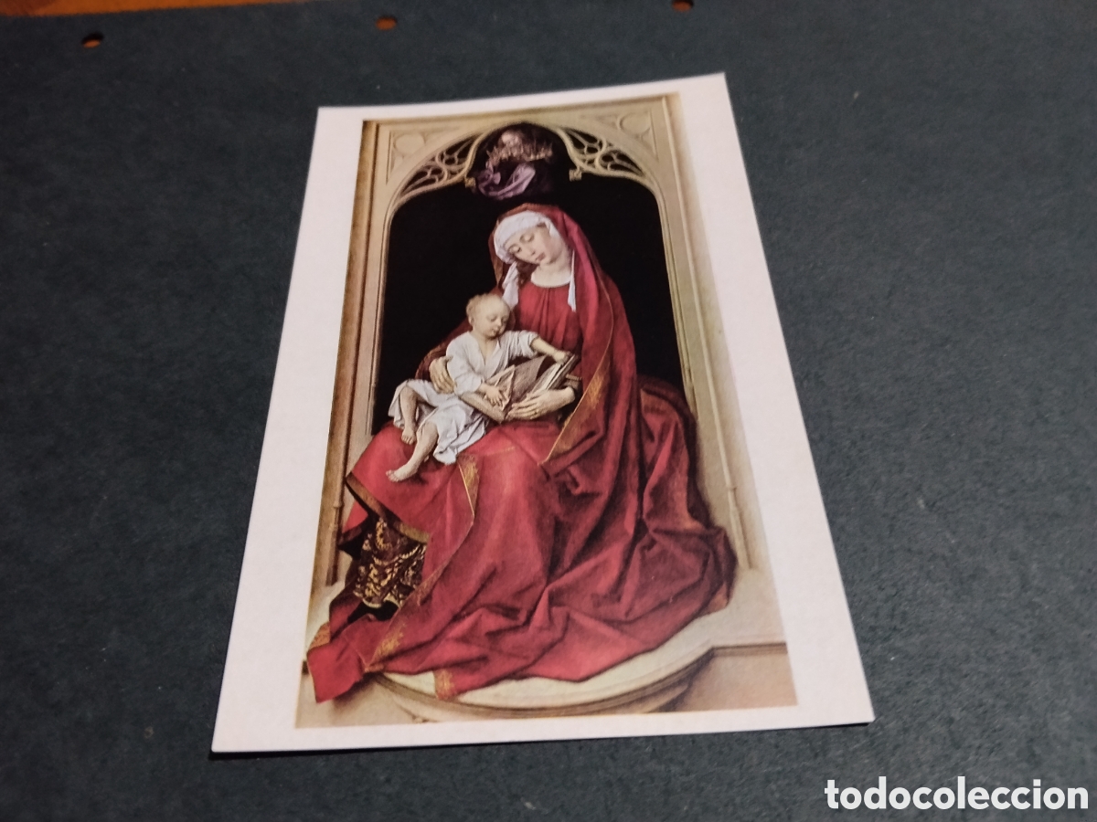 Postales: Postal arte la virgen con el ni&ntilde;o