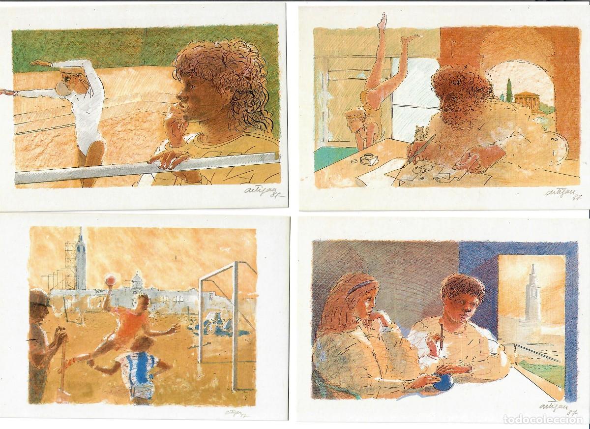 Postales: FRANCESC ARTIGAU - CUATRO POSTALES PARA NH HOTELES