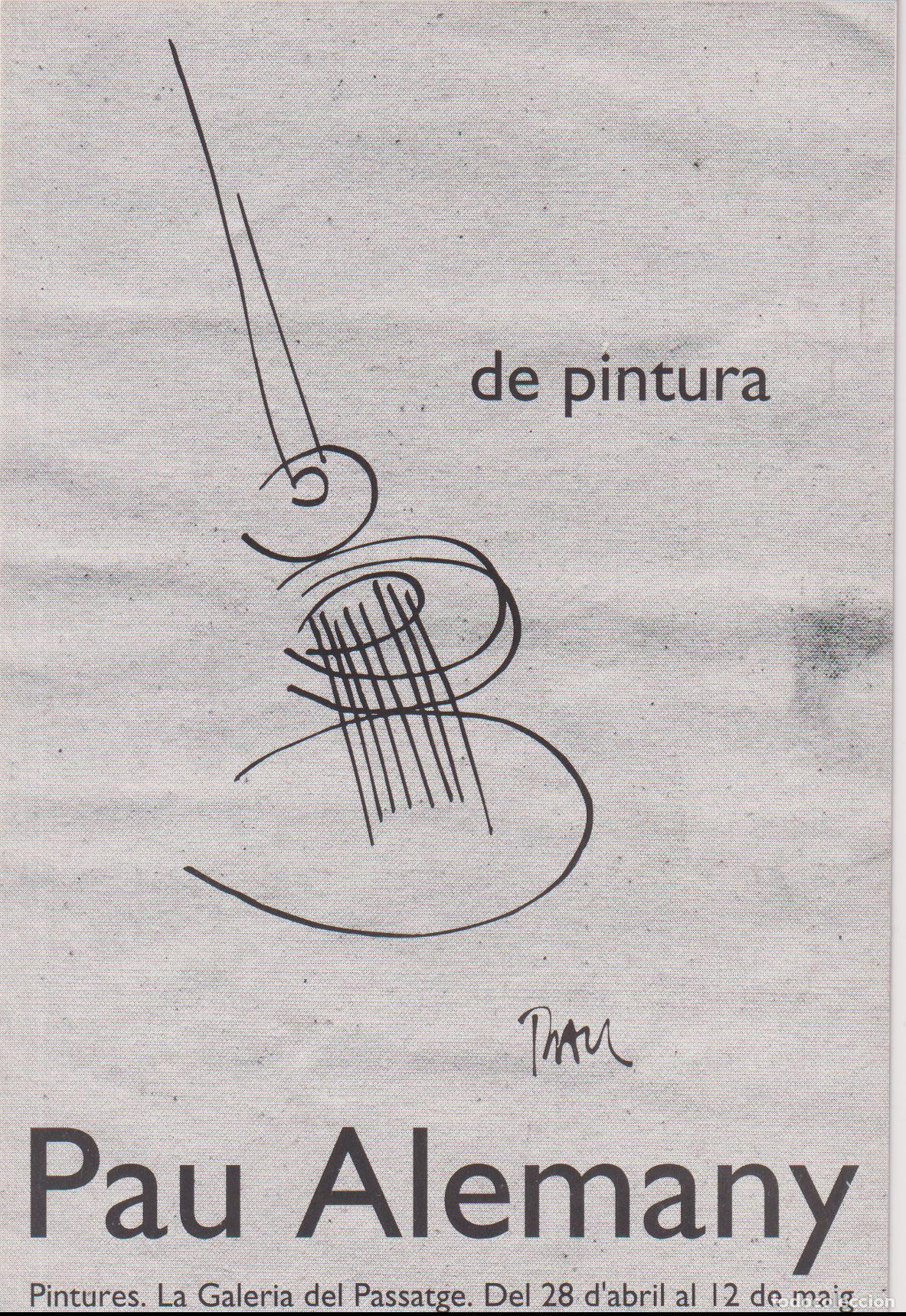 Postales: IGUALADA - LA GALERIA DEL PASSATGE &ndash; INAUGURACI&Oacute; DE L'EXPOSICI&Oacute;: PAU ALEMANY &ndash; 1995