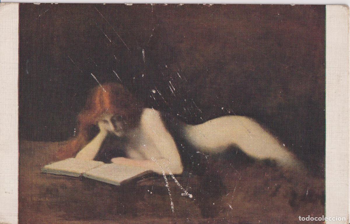 Postales: POSTAL DE LA OBRA DE J.J.HENNER, LA LECTORA &ndash; LAPINA 5470 &ndash; ESCRITA