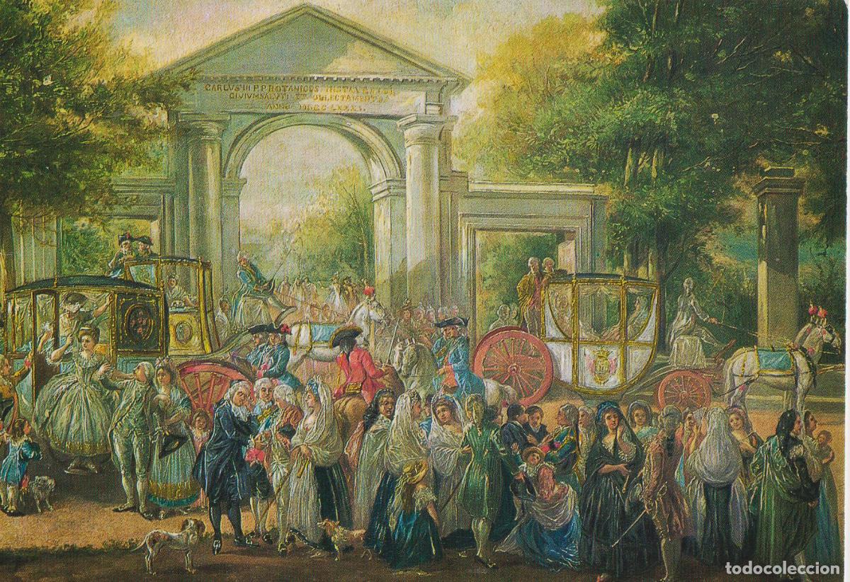 Postales: POSTAL DE LA OBRA DE LUIS PARET, FIESTA EN EL JARDIN BOT&Aacute;NICO &ndash; MUSEO LAZARO &ndash; S/C