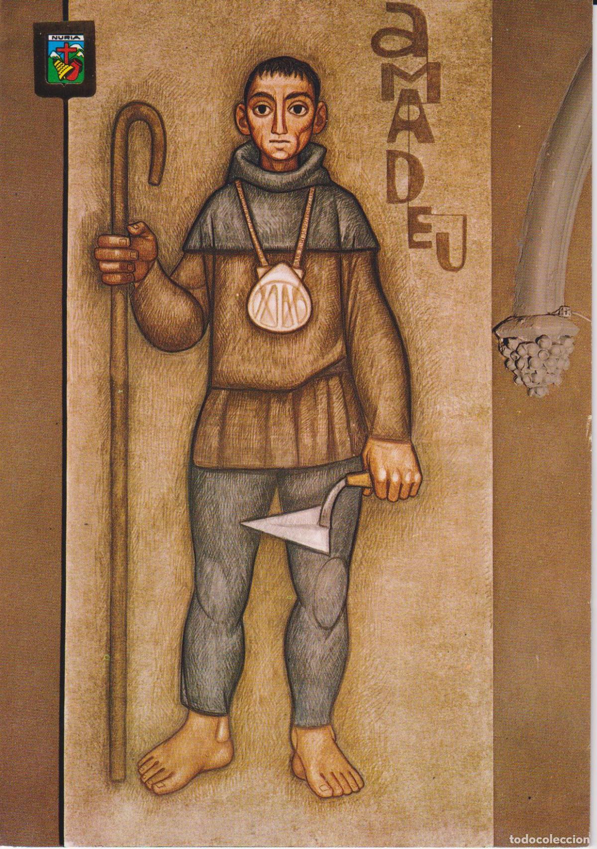 Postales: NURIA (GIRONA) CAMBRIL, PINTURES AL FRESC, AMADEU &ndash; ESCUDO DE ORO N&ordm;14 &ndash; S/C