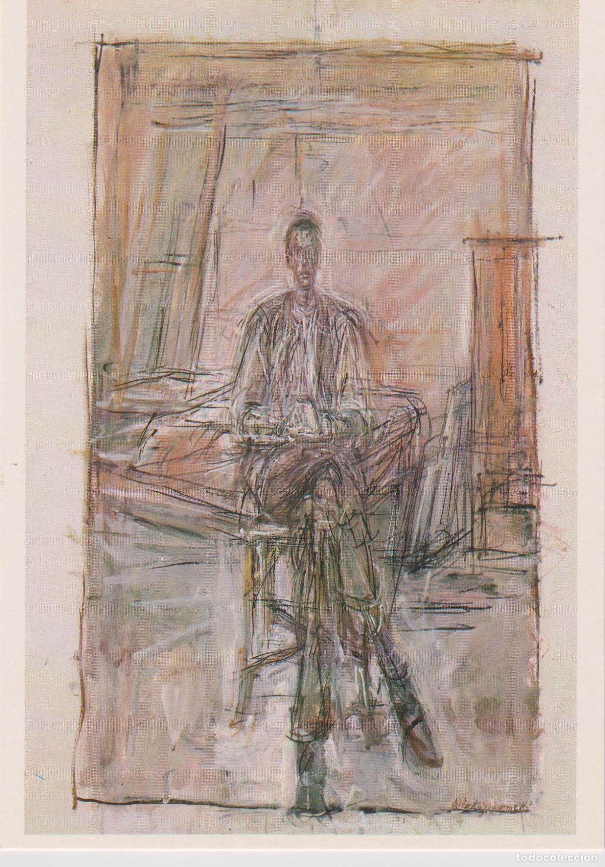 Postales: POSTAL DE LA OBRA DE ALBERTO GIACOMETTI, SEATED MAN (19499 &ndash; TATE GALLERY &ndash; S/C