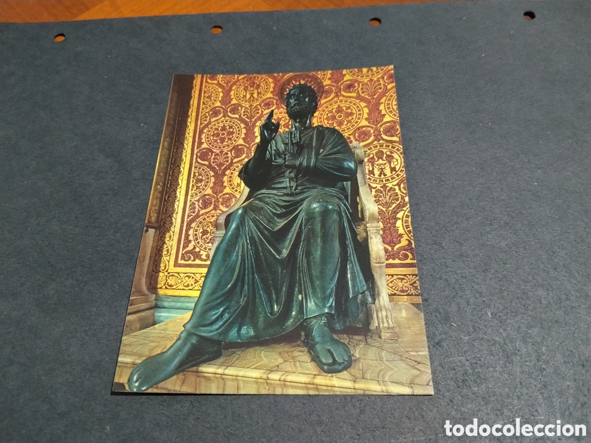 Postales: Postal arte escultura bronce San Pedro - Foto 1