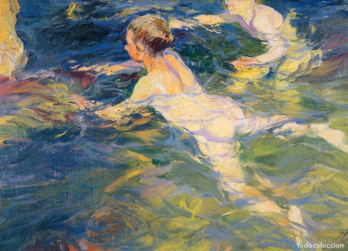 Postales: Postal del cuadro Nadadores, J&aacute;vea, de Joaqu&iacute;n Sorolla. Tema: Pintura, Arte, Mar.