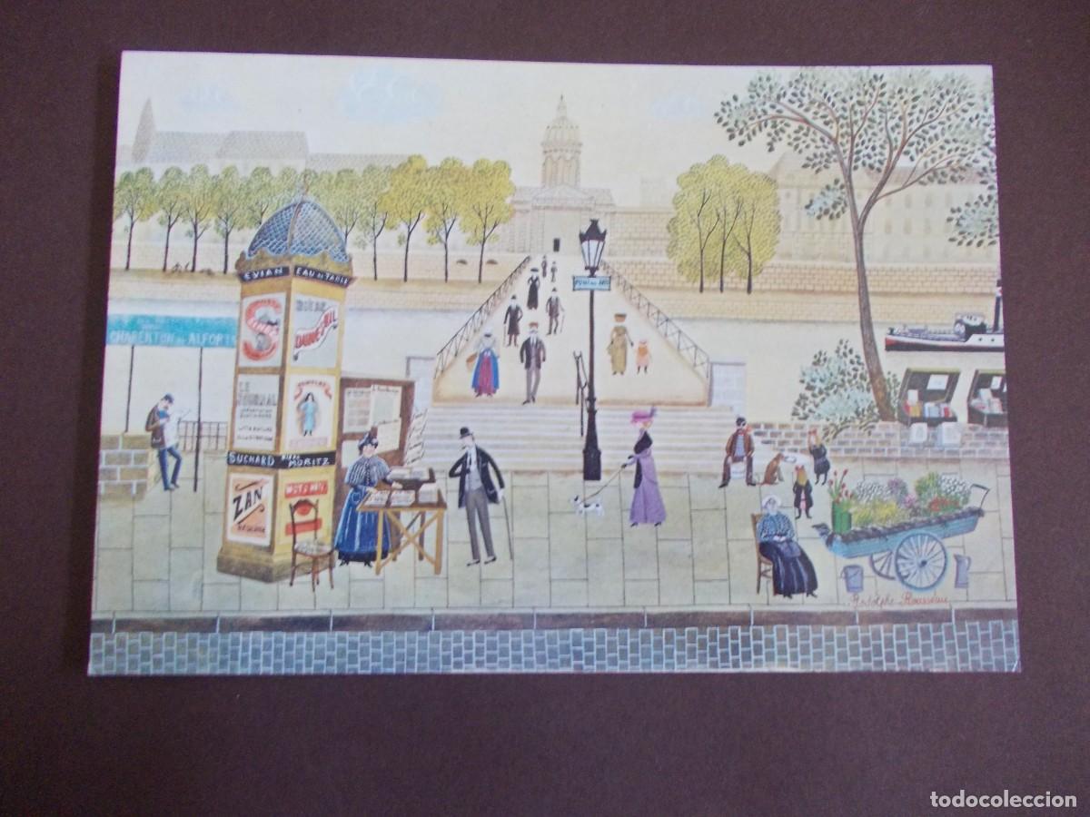 Postais: Postal Antigua Paris Arte Naif Rodolphe Rousseau Pont Des Arts Galerie