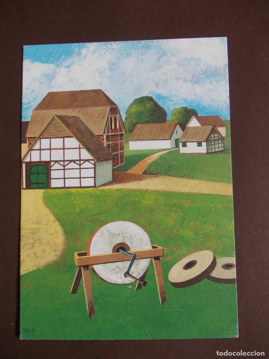 Postkarten: Postal Die Naiven der Welt USA Pat White naive art escena rural vintage granja