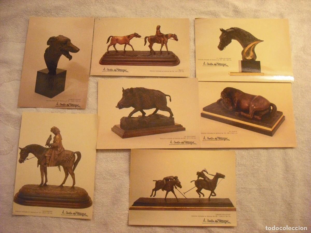 Postkarten: COELLO DE PORTUGAL , LOTE DE 5 POSTALES DE ESCULTURAS EN BRONCE