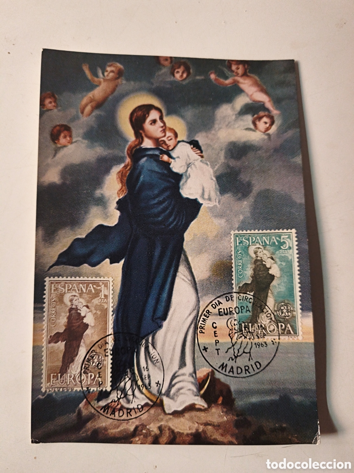 Cartes Postales: Postal. Nuestra se&ntilde;ora de Europa. Con sellos