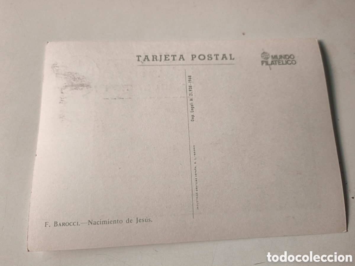 Postales: Postal Barocci. Con sello - Foto 2
