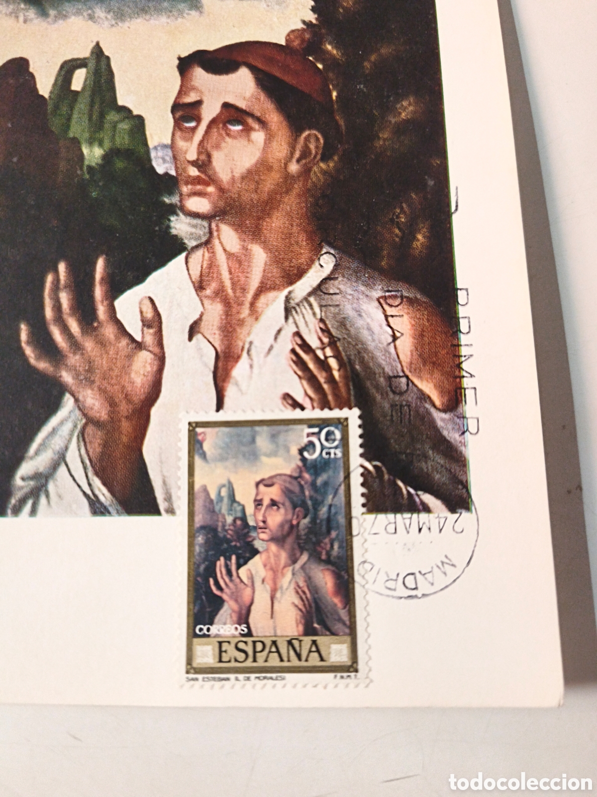 Postales: Postal Luis de Morales. Con sello - Foto 3
