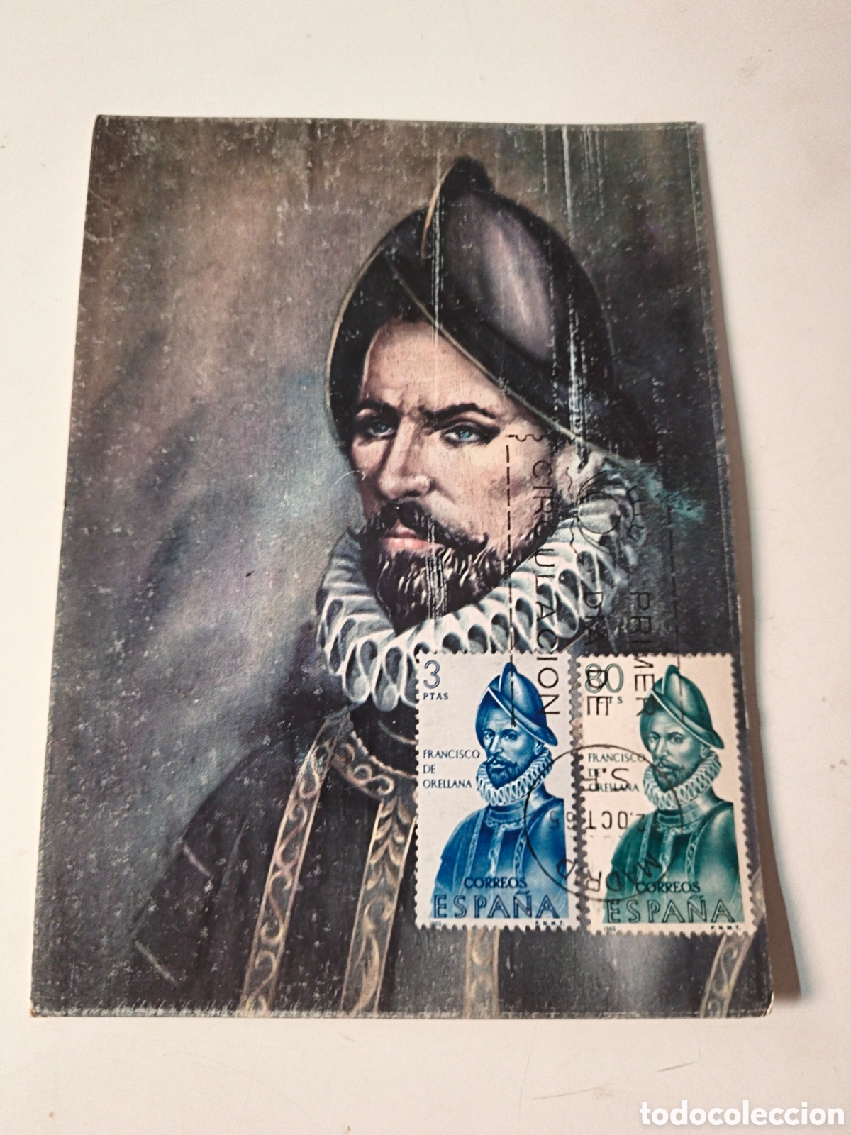 Postkarten: Postal Francisco de Orellana. Con sello