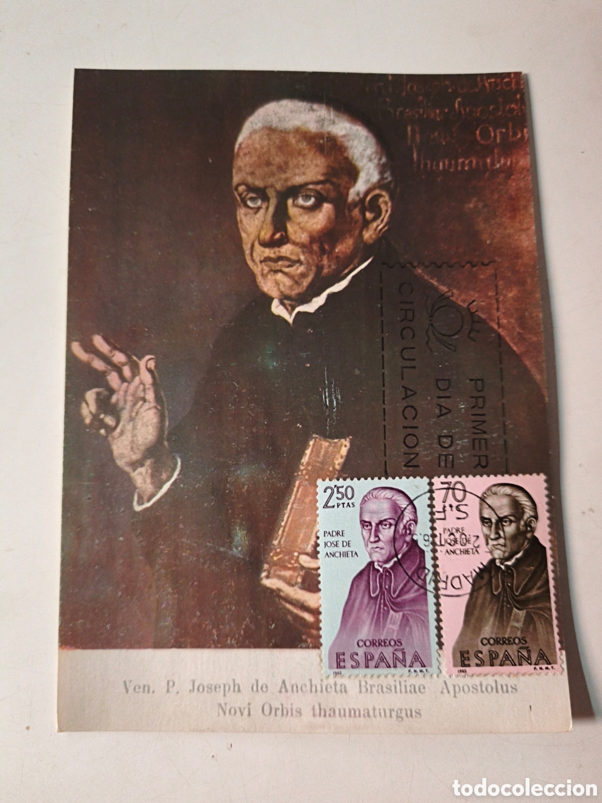 Postales: Postal Jose de Anchieta. Con sello - Foto 1