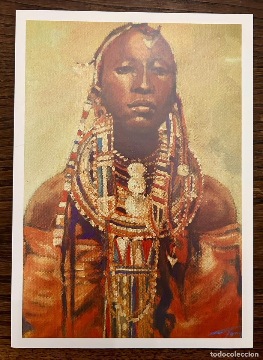 Cartes Postales: MAASAI WOMEN - KENYA - AFRICA - PAINTED BY TONY HUDSON - PRIME ARTS