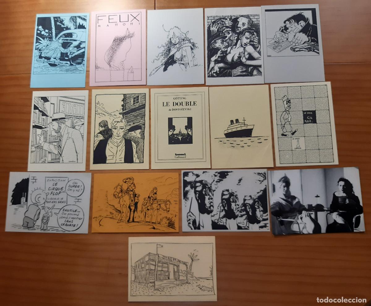 Postales: 15 TARJETAS - PAPIERS GRAS Y POSTPOS - TARDI, TED BENOIT, MATTOTTI... - PERFECTO ESTADO