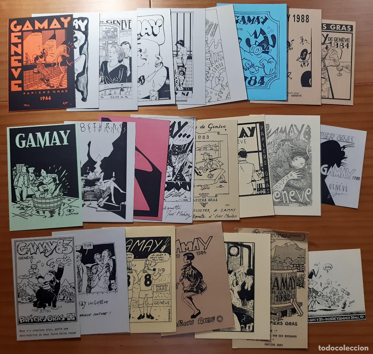 Postales: 24 TARJETAS - PAPIERS GRAS-GAMAY - TARDI, Y. CHALAND, ALBERTO BRECCIA... - PERFECTO ESTADO