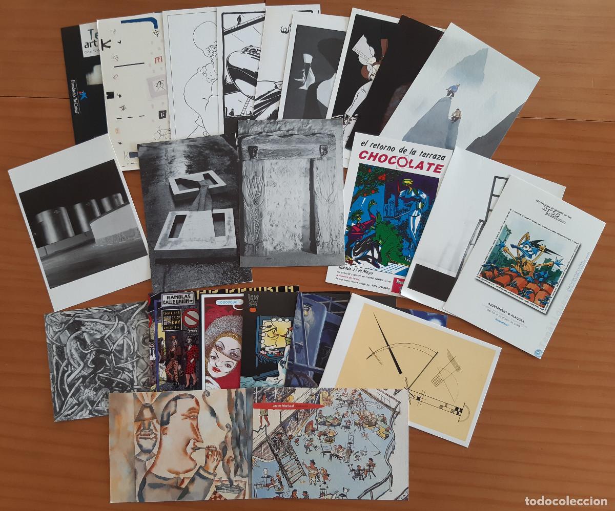 Postcards: 23 TARJETAS INVITACI&Oacute;N - MARISCAL, NAZARIO, WILL EISNER, MAX, MIGUEL CALATAYUD - PERFECTO ESTADO
