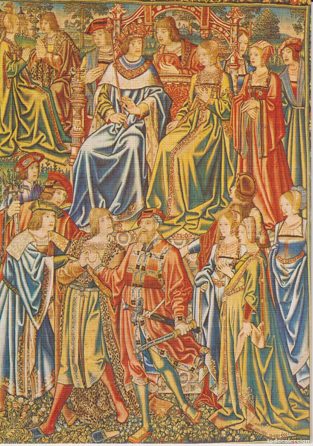 Postales: LLEIDA, MUSEO DE LA CATEDRAL, COLECCI&Oacute;N DE TAPICES FLAMENCOS, ASUERO Y ESTER - PIC N&ordm;39 - S/C