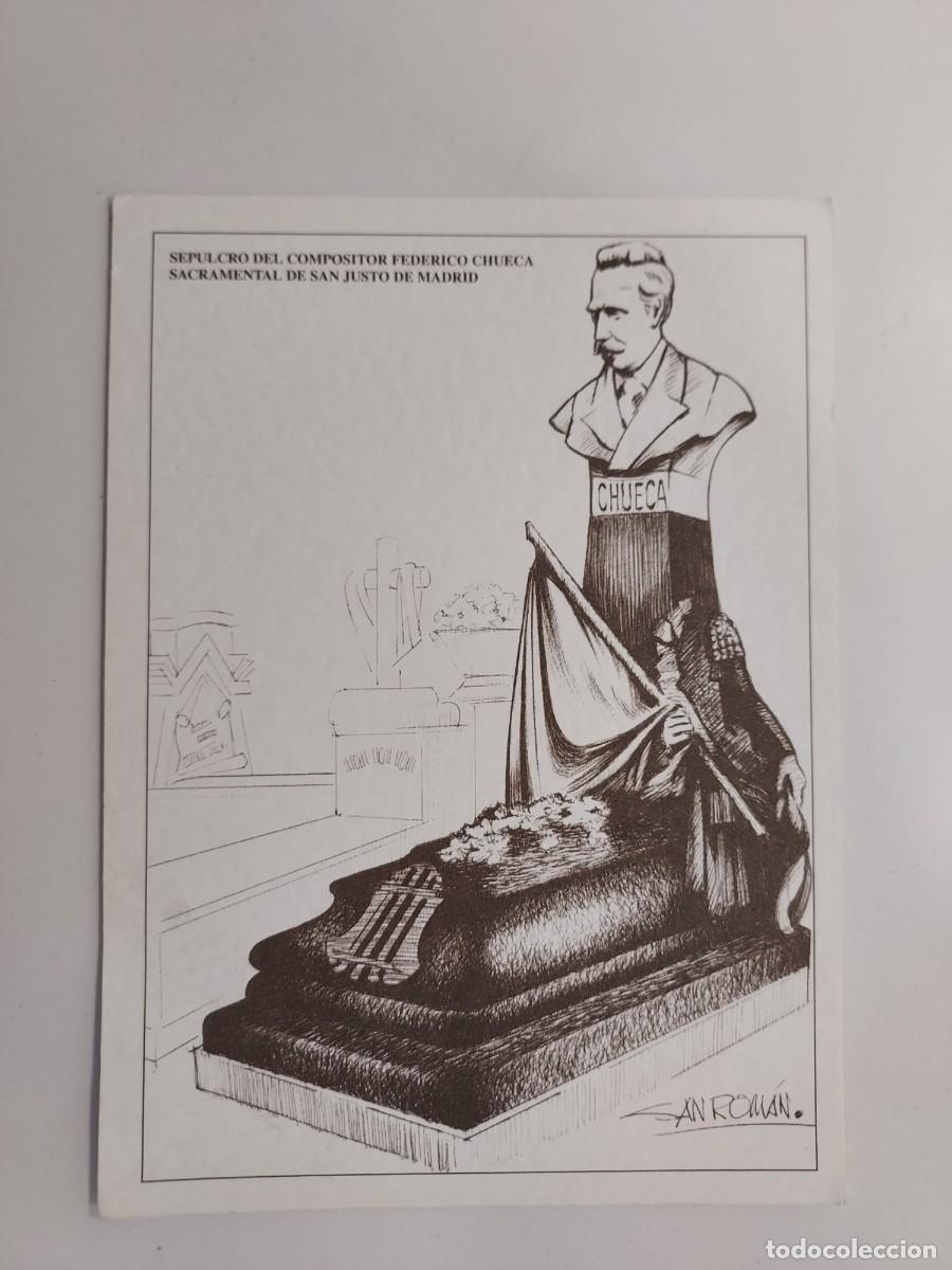 Postales: POSTAL SEPULCRO FEDERICO CHUECA SACRAMENTAL DE SAN JUSTO DE MADRID. COLECCION PANTEONES ILUSTRES S/C