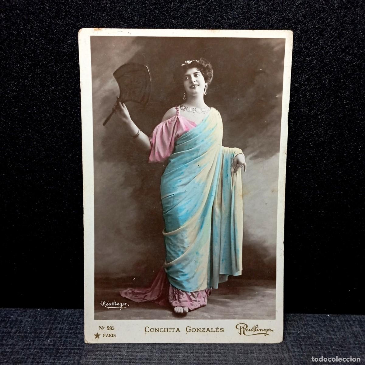 Postales: Postal Antigua Conchita Gonzales Reutlinger Paris 1914 Reus Modernista Fototipia