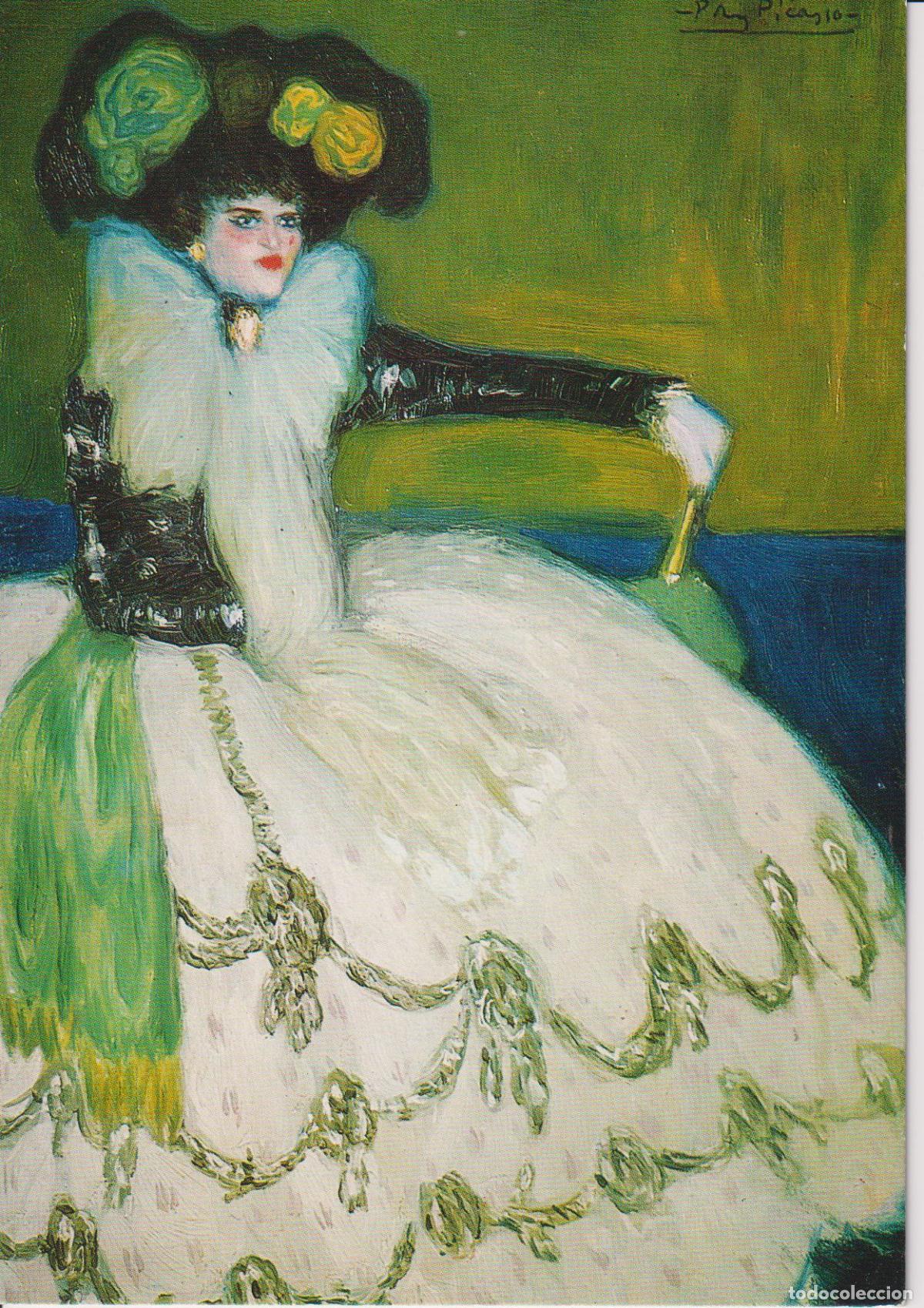 Postales: POSTAL DE LA OBRA DE PABLO RUIZ PICASSO, MUJER EN AZUL - E.DOMINGUEZ N&ordm;P21 - S/C