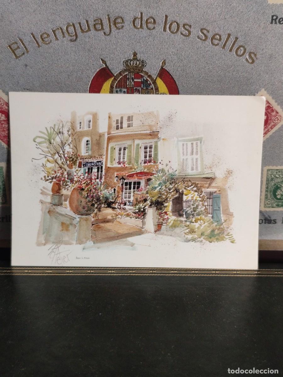 Postales: P6319 Postal Bormes les mimosas Aquarelle de Michel Pelletier . Elbe