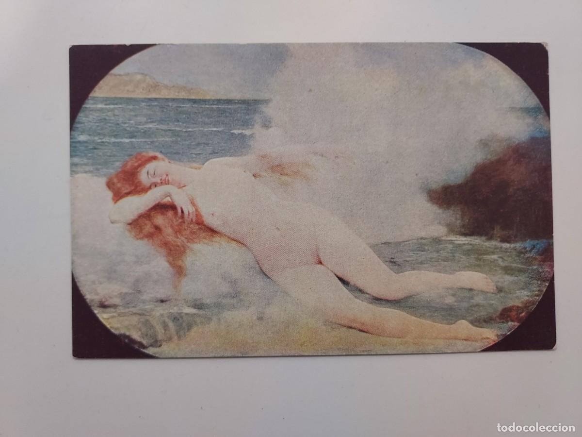Postales: POSTAL ANTIGUA. HENRI GERVEX - EL NACIMIENTO DE VENUS. MKB. S/C. EROTICA DESNUDO. CA. 1915