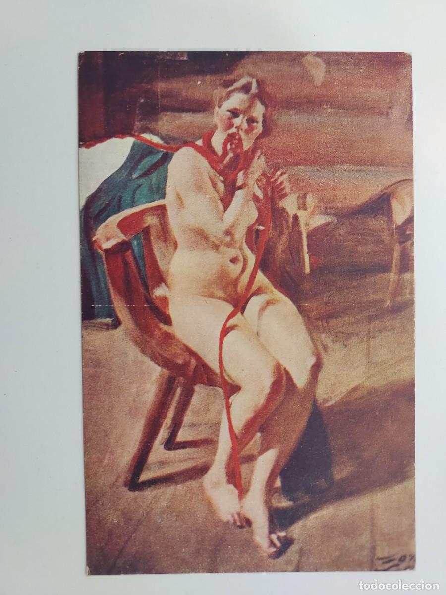 Postales: POSTAL ANTIGUA. ANDERS ZORN - STUDIE (Femme nue se coiffant). MKB. S/C. EROTICA DESNUDO. CA. 1915
