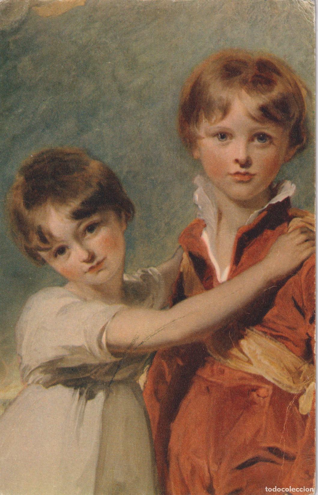 Postais: POSTAL DE LA OBRA DE SIR THOMAS LAWRENCE, RETRATO DE LOS NI&Ntilde;OS FLUYDER (1805) &ndash; DRAEGER N&ordm;55 - ESCR