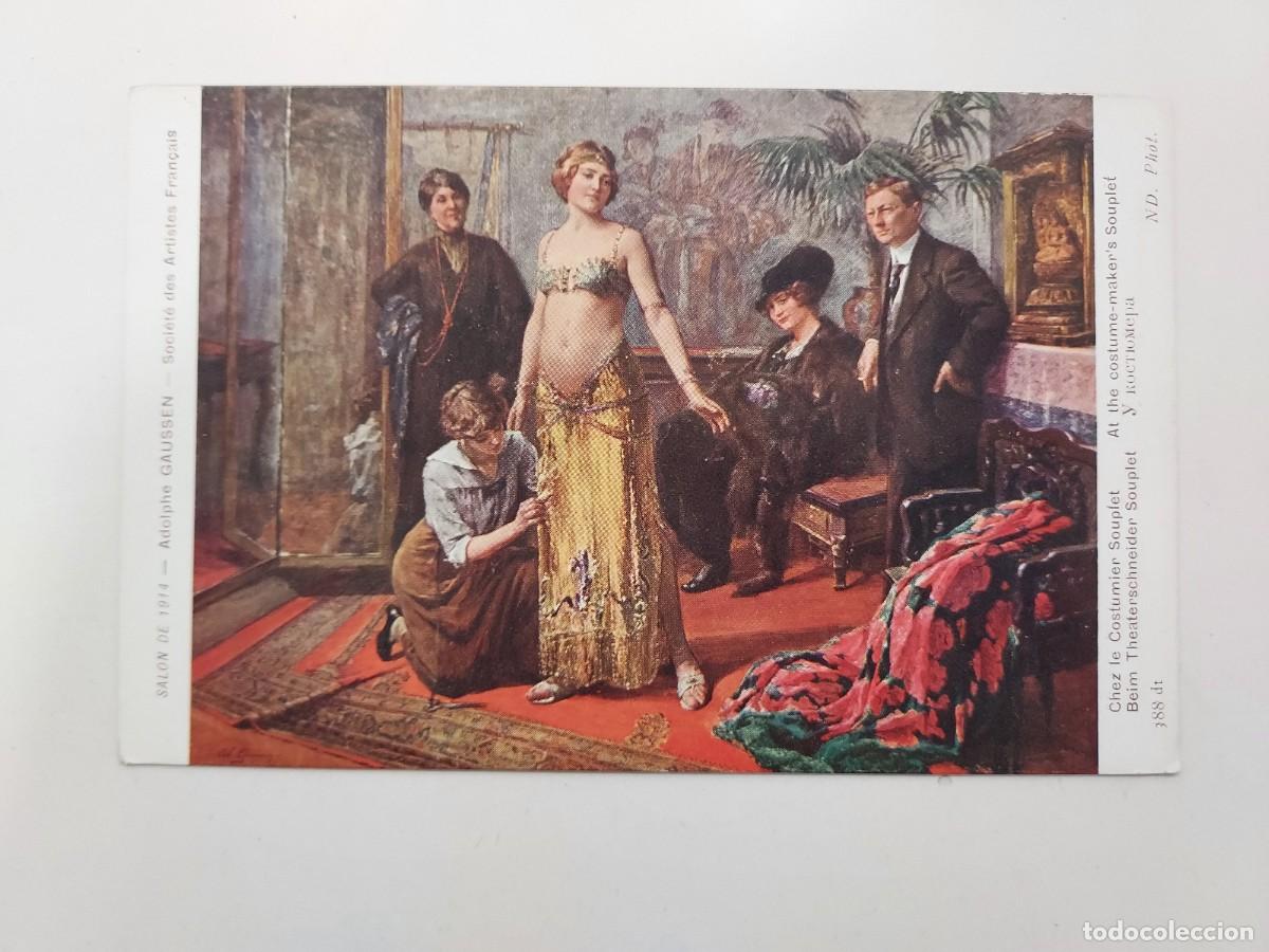 Postkarten: POSTAL ANTIGUA. ADOLPHE GAUSSEN - CHEZ LE COSTUMIER. NEURDEIN. SPA. S/C. SALONS DE PARIS. CA. 1914