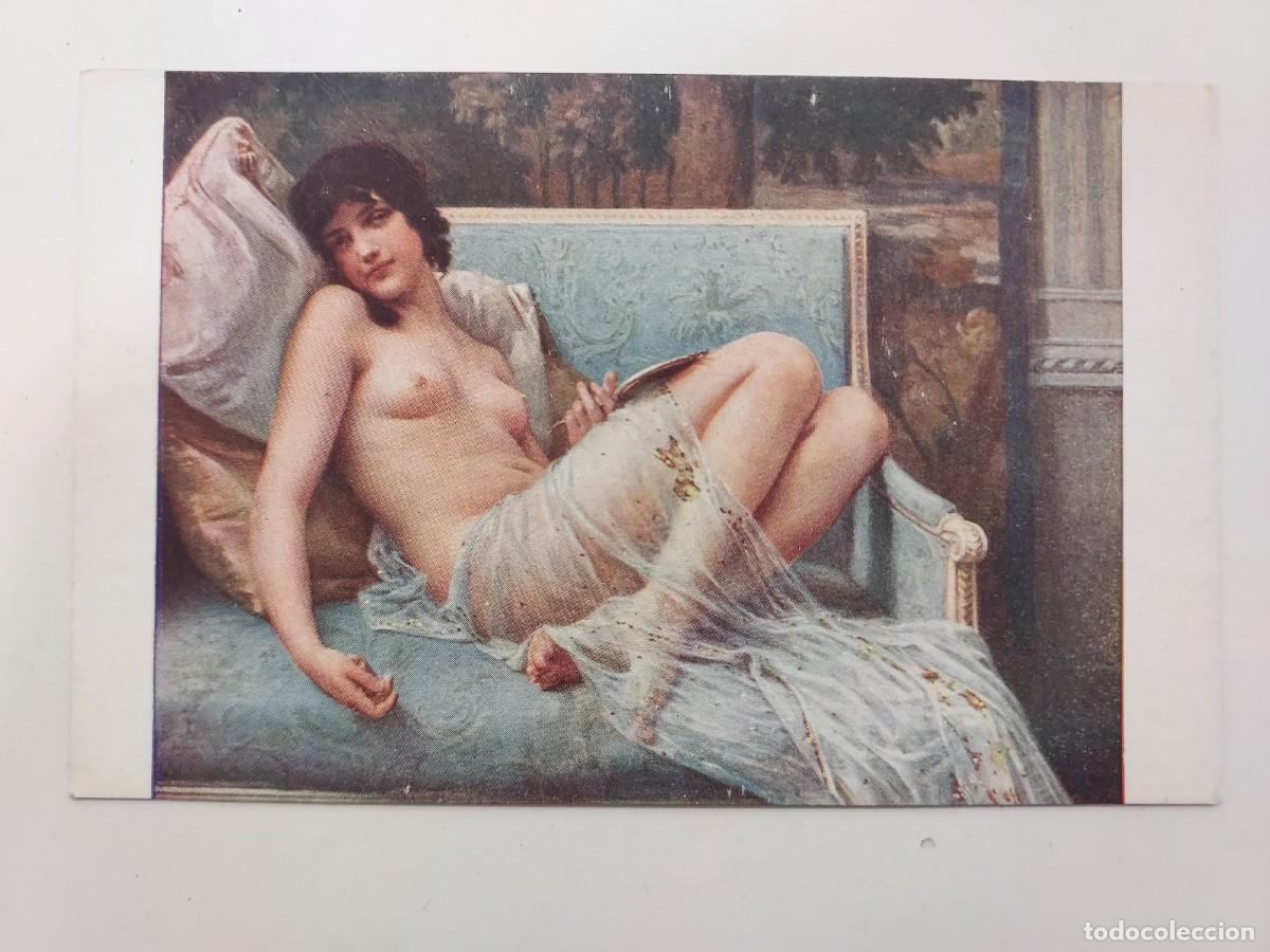 Postales: POSTAL ANTIGUA. GUILLAUME SEIGNAC - INDOLENCE. NEURDEIN. SPA. S/C. SALONS DE PARIS. CA 1912. DESNUDO