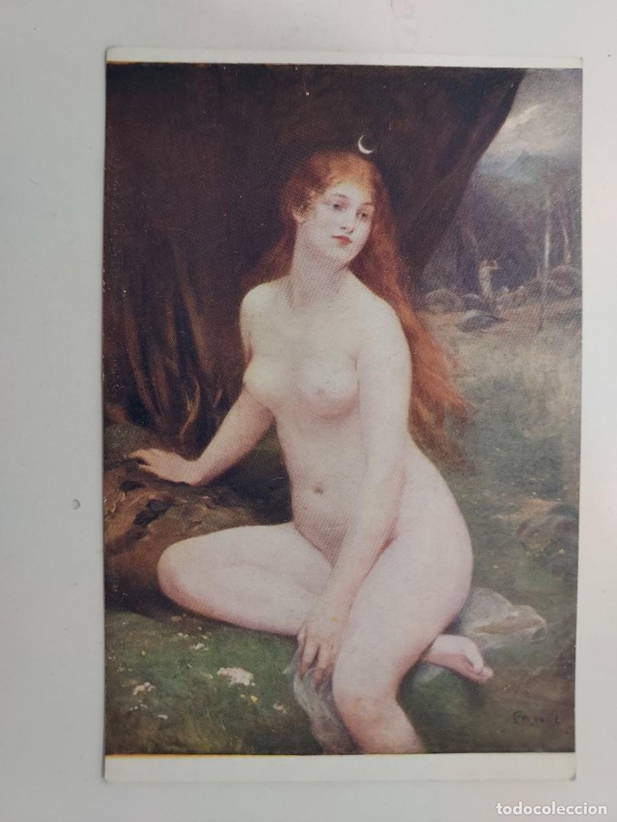 Postais: POSTAL ANTIGUA. MERCIER - L'EVEIL. NOYER. SPA. S/C. SALONS DE PARIS. CA 1912. DESNUDO