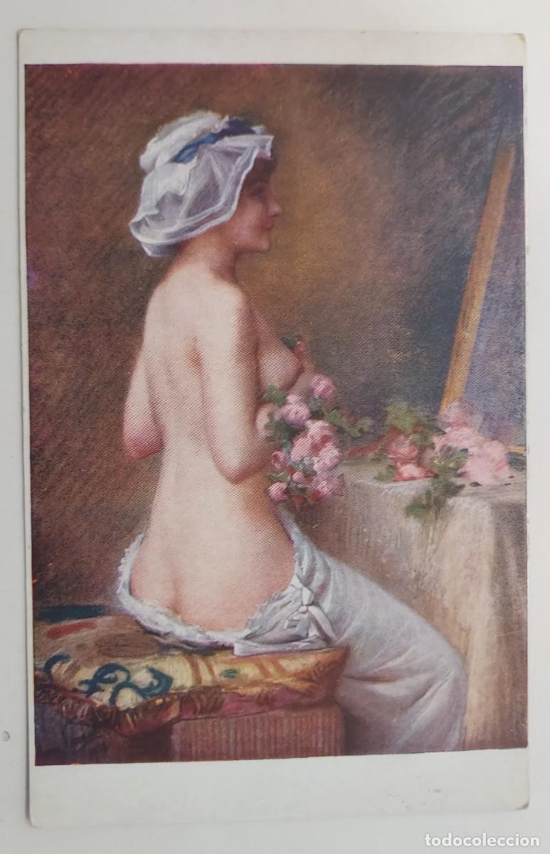 Cartes Postales: POSTAL ANTIGUA. HENRY PERRAULT - PARURE D'ETE. AYOE. S/C. SALON DE PARIS. CA 1914. DESNUDO