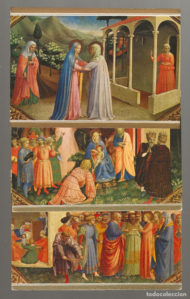 Postales: 3 POSTALES - LA ANUNCIACI&Oacute;N (FRAGMENTOS) - FRA ANGELICO - MUSEO DEL PRADO - MADRID 0