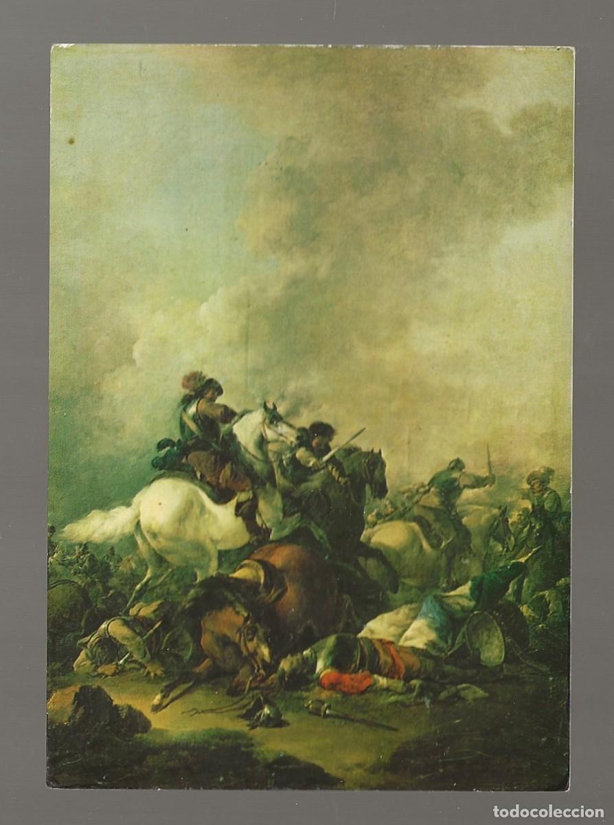 Postales: POSTAL - CHOQUE DE CABALLER&Iacute;A (FRAGMENTO) VAN DER MEER - MUSEO DEL PRADO - MADRID - S/CIRCULAR